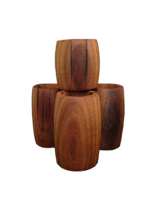 شمعدان چوبی خراطی شده