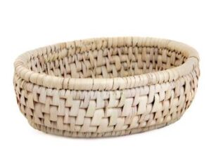 سبد حصیری طرح بیضی گود